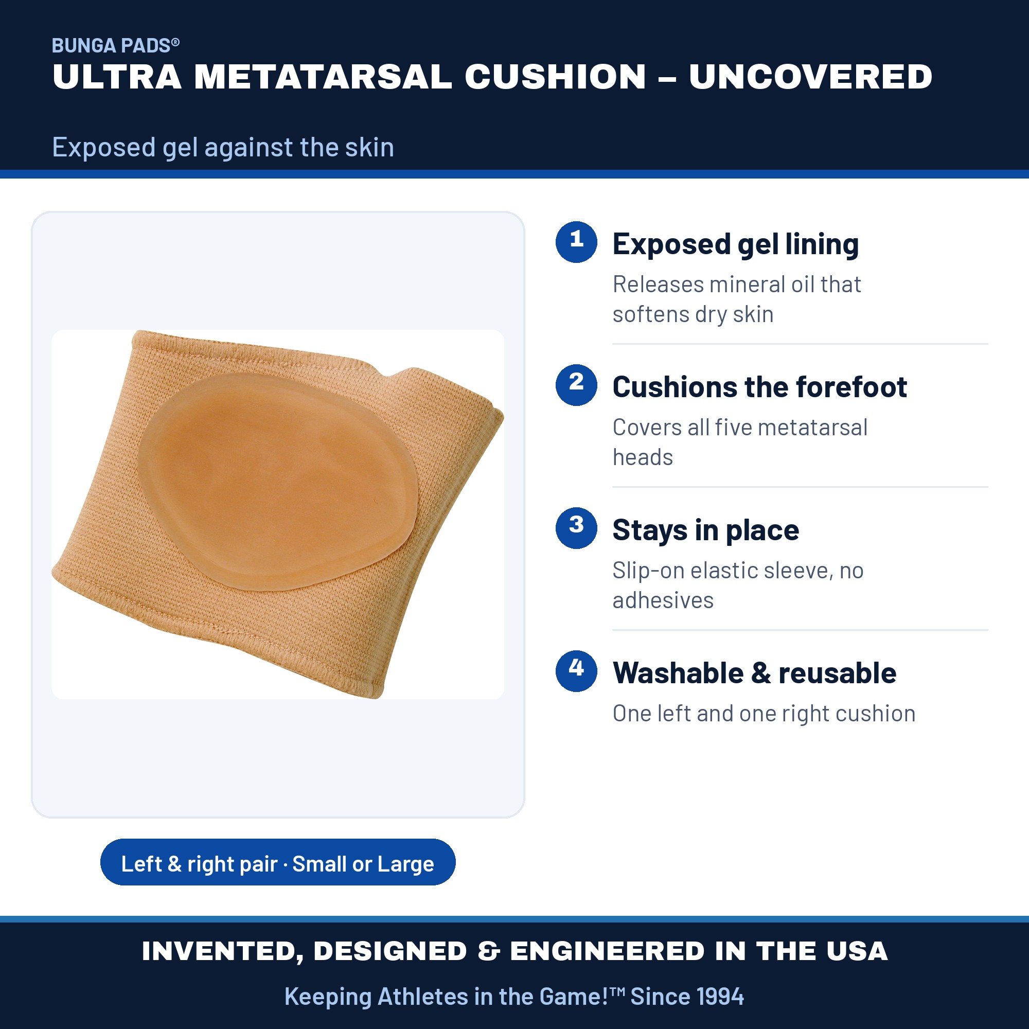 Bunga Ultra Metatarsal Cushion – Uncovered - Image 2