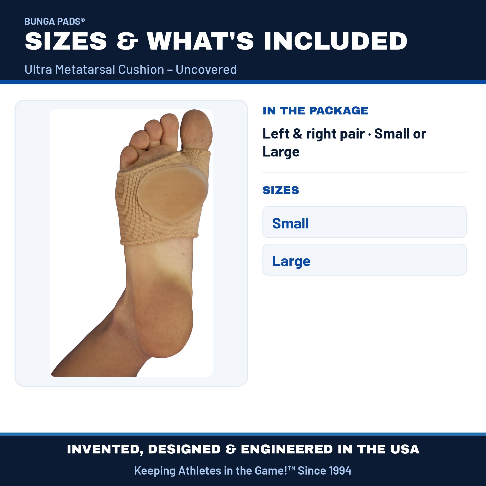 Bunga Ultra Metatarsal Cushion – Uncovered - Image 4