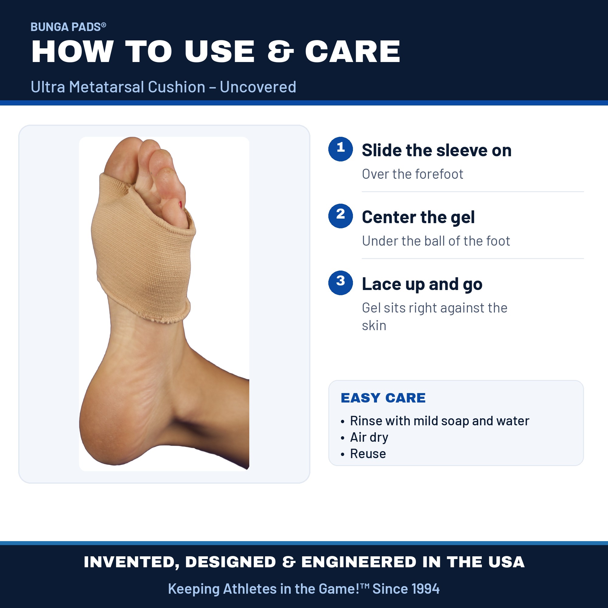 Bunga Ultra Metatarsal Cushion – Uncovered - Image 5
